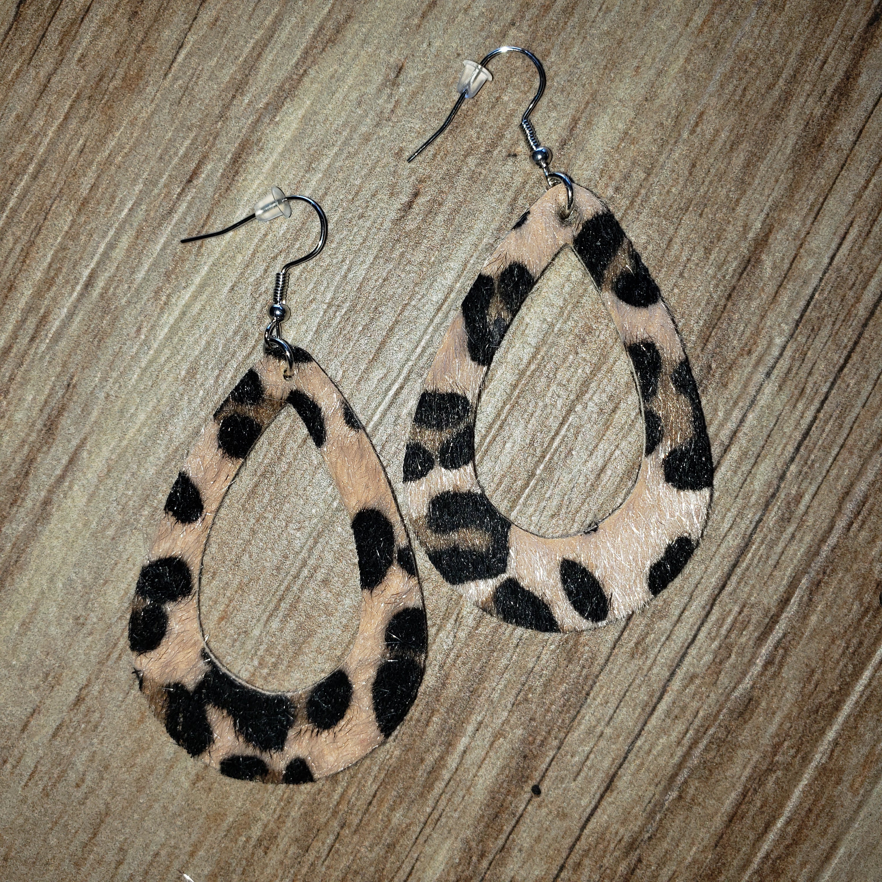 Tan Leopard Earrings