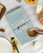 Load image into Gallery viewer, &quot;Give Thanks” Light Blue Hand Towel
