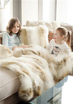 Load image into Gallery viewer, Arctic Fox Faux Fur Throw 60”x72”
