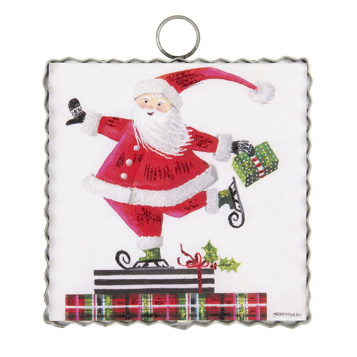 Santa Skating Mini Print