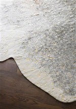 Load image into Gallery viewer, Gold Metallic Faux Cow Hide Rug
