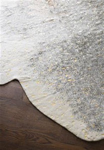 Gold Metallic Faux Cow Hide Rug