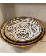 Load image into Gallery viewer, Aztec/Bohemian Wood Bowls
