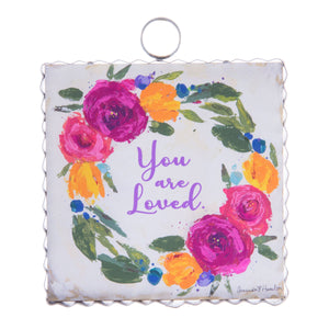 "You Are Loved" Galvanized Framed Mini Pic