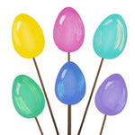 Load image into Gallery viewer, Set of 6 Medium Pastel Eggs Metal Stakes
