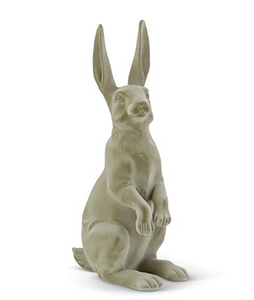 17.25" Green Velvet Sitting Bunny