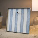 Load image into Gallery viewer, Gray/Blue Display Stand with Attached Easel, Peg, and Stake for Mini Pics or Mini Charms
