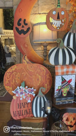 Load and play video in Gallery viewer, Fall/Halloween: Candy Corn Metal Stake with Galvanized Edge
