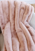 Load image into Gallery viewer, NEW! Blush Posh Faux Fur Throw
