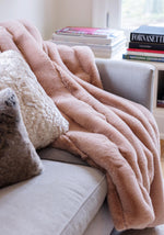 Load image into Gallery viewer, NEW! Blush Posh Faux Fur Throw
