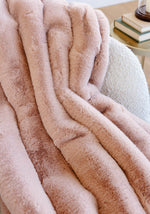 Load image into Gallery viewer, NEW! Blush Posh Faux Fur Throw
