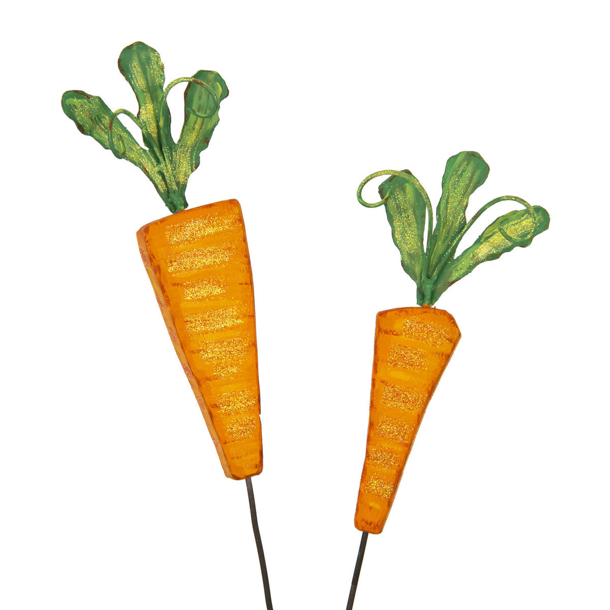 Set of 2 Wooden Carrots