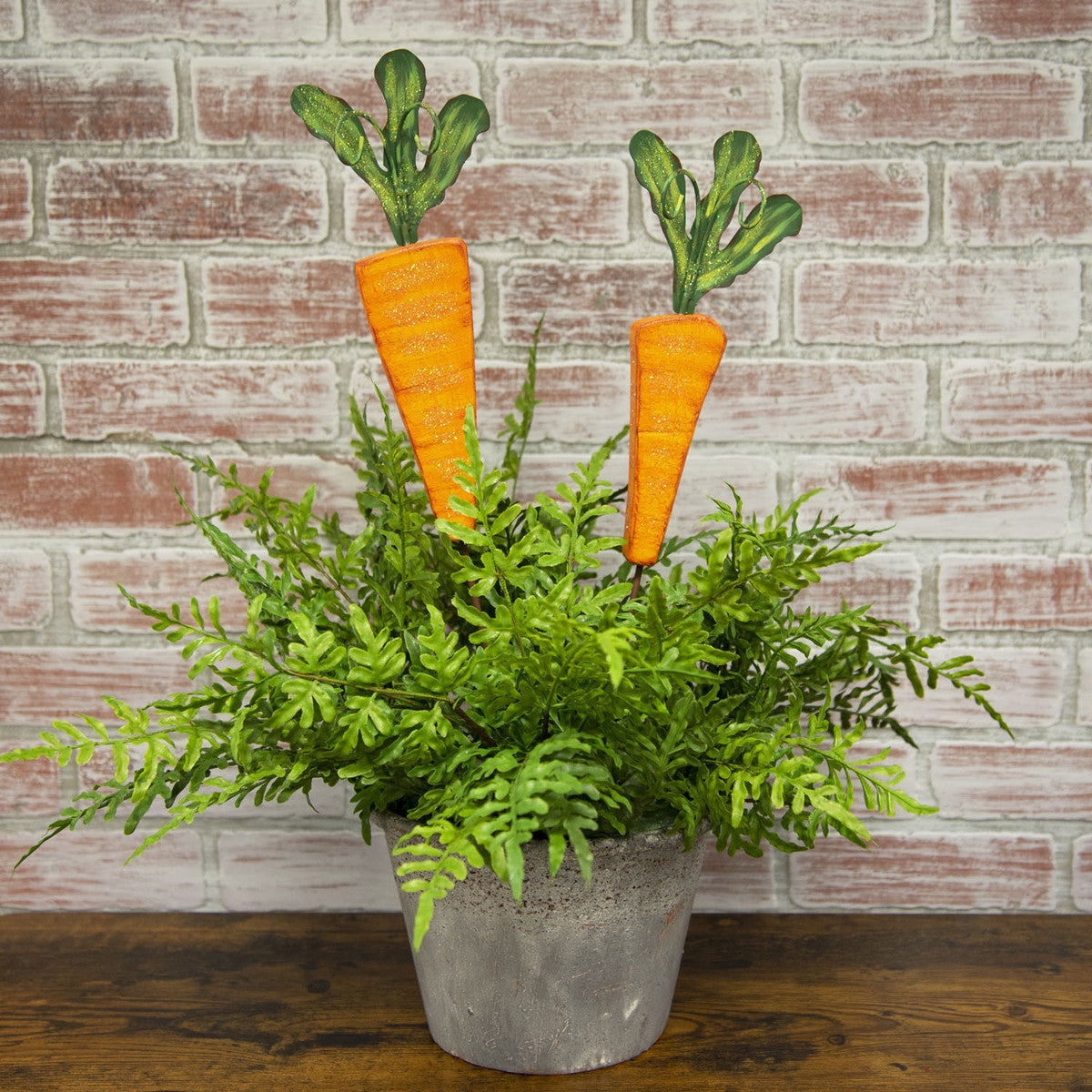 Set of 2 Wooden Carrots