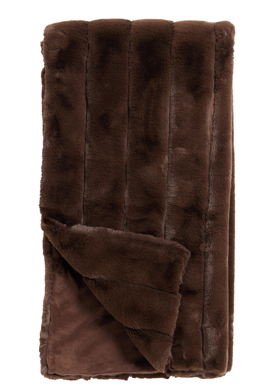 Chocolate Posh Faux Fur Throw