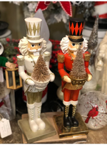 Load image into Gallery viewer, Red, Gold, &amp; Black Nutcracker w/ LED Tree
