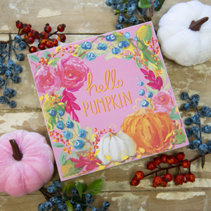 Mini Pink Hello Pumpkin Print