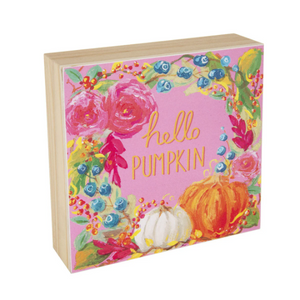 Mini Pink Hello Pumpkin Print