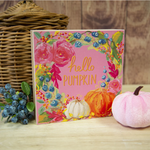 Load image into Gallery viewer, Mini Pink Hello Pumpkin Print
