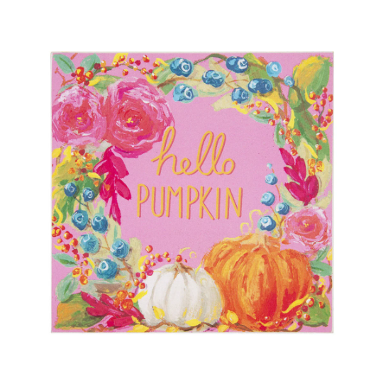 Mini Pink Hello Pumpkin Print