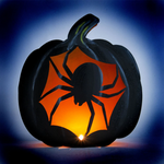 Load image into Gallery viewer, Fall/Halloween: Spider Luminary Pumpkin Light NOT included
