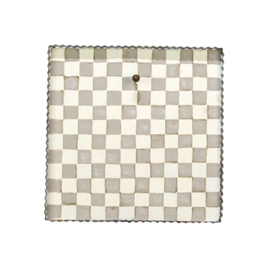 Putty & White Checkered Pattern Display Stand for Mini Prints