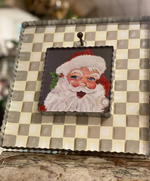 Load image into Gallery viewer, Putty &amp; White Checkered Pattern Display Stand for Mini Prints
