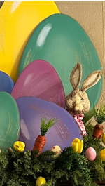 Load image into Gallery viewer, Set of 6 Medium Pastel Eggs Metal Stakes
