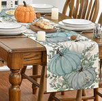 Load image into Gallery viewer, Blue &amp; White Pumpkin Table Runner
