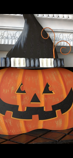 Load image into Gallery viewer, Large Jack-o’-lantern  Metal Stake
