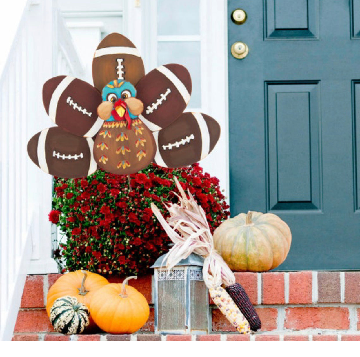 Large Football Turkey with Easel and Stake