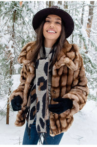 Leopard Gray Scarf