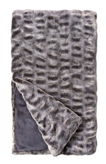 Load image into Gallery viewer, Couture Grey Mink Faux Fur Throw 60”x72”
