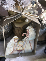 Load image into Gallery viewer, Nativity in Galvanized Frame with Bow
