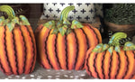Load image into Gallery viewer, Set of 3 Orange Pumpkins with Easels and Stakes, Safe to Use Outdoor
