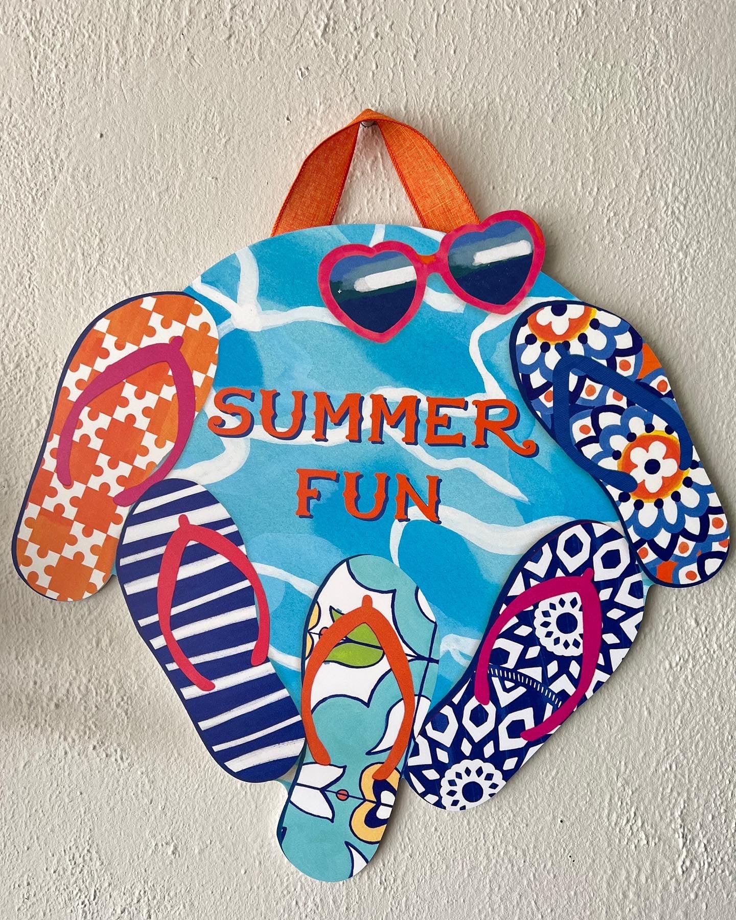 Summer Fun Door Hanger with Flip Flops and Water