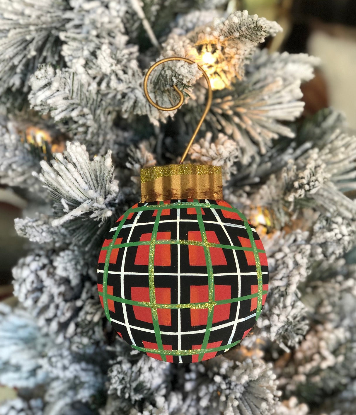 Plaid, Stripe, & Check Set of 3 Ornaments