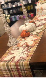 Load image into Gallery viewer, Embroidered Leaf Table Runner
