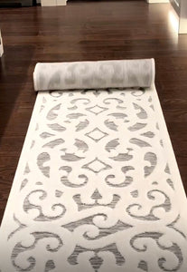 Damask Area Rug Runner