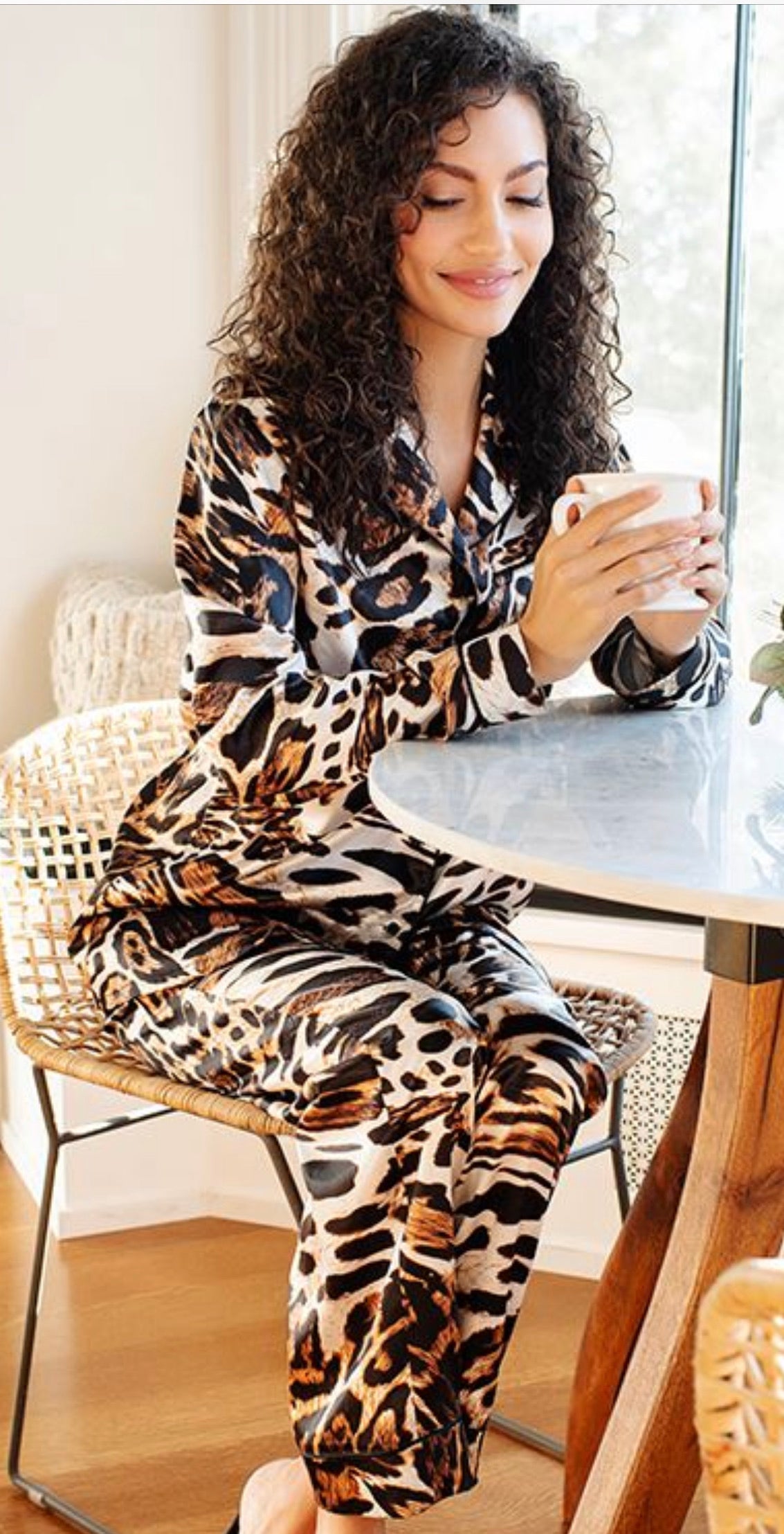 Leopard Satin Pajamas