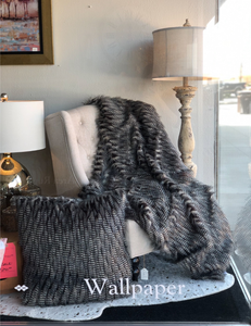 Grey Feather Throw