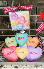 Load image into Gallery viewer, Fun Pile of Candy Hearts Outdoor or Indoor Conversation Hearts
