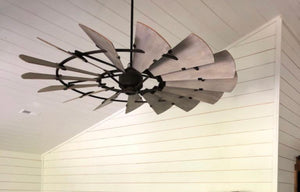 Oiled Bronze Windmill Indoor Ceiling Fan