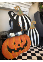 Load image into Gallery viewer, Large Jack-o’-lantern  Metal Stake
