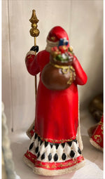 Load image into Gallery viewer, Santa in Long Coat with Harlequin Pattern
