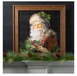 Wooden Santa Wall Art