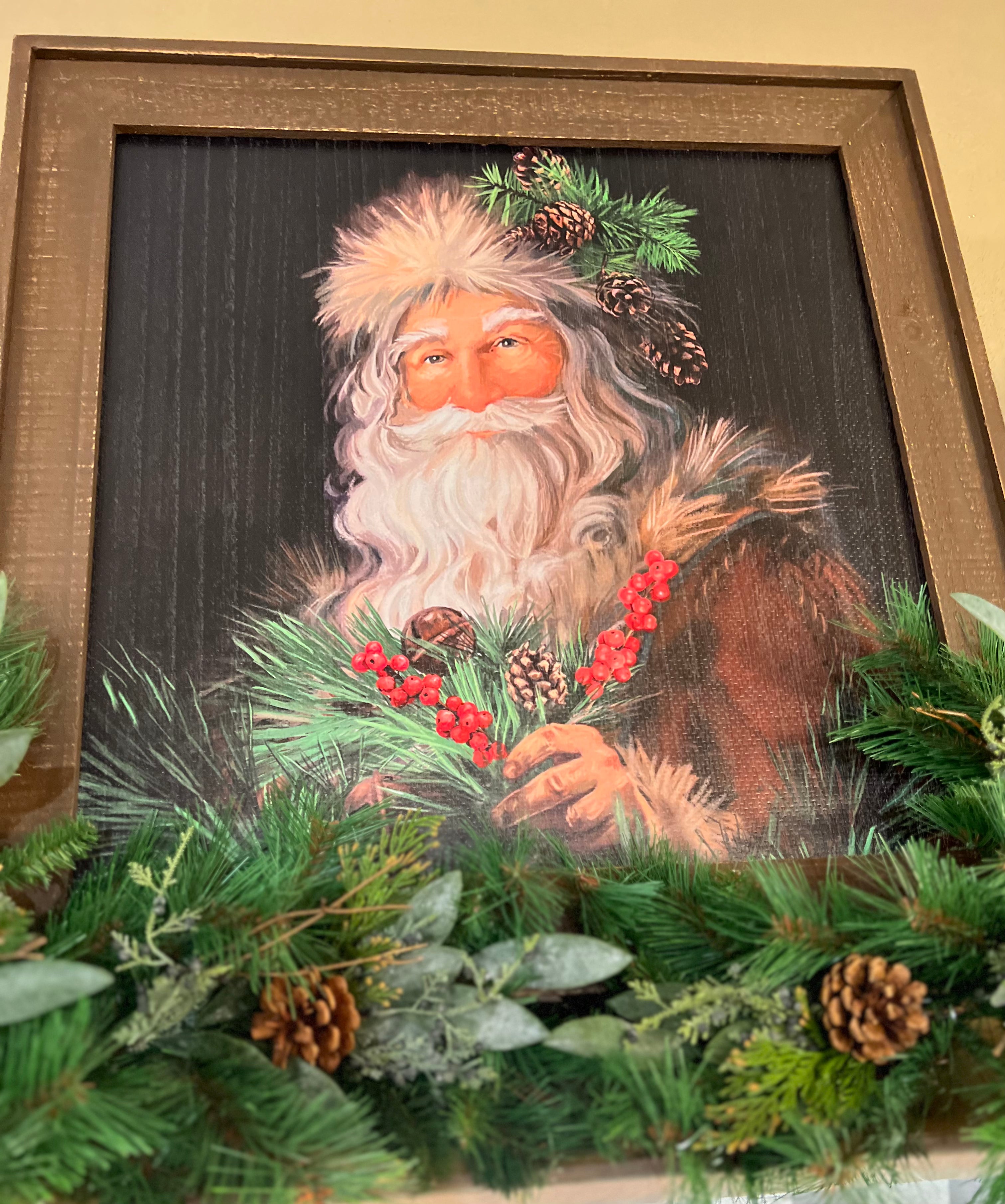 Wooden Santa Wall Art