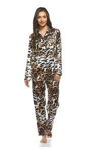 Leopard Satin Pajamas