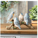 Load image into Gallery viewer, Blue Birds on a Wood Branch Resin Accessories
