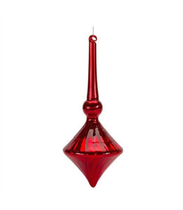 Ruby Red Elegant Set of 2 Ornaments