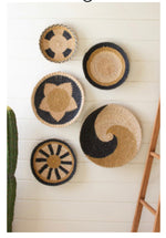 Load image into Gallery viewer, Set of 5 Round Seagrass Wall Decor
